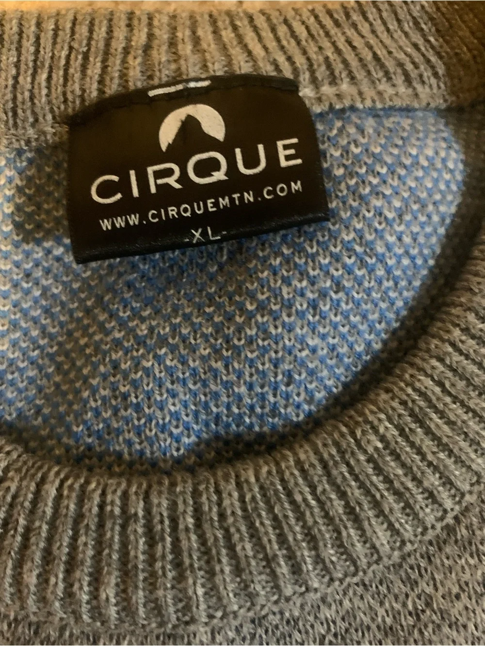 Cirque Squaw Valley Alpine Meadows Ski Sweater Mens XL Vintage Retro Skier Gray